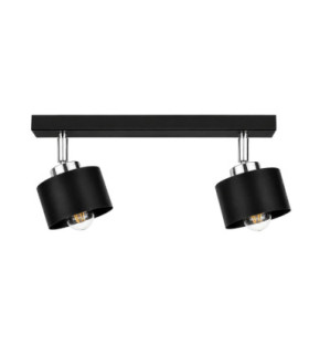 Simply Twin Ceiling Spotlight Black Silver 2x E27-1