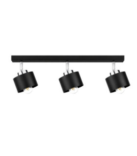 Simply Ceiling Spotlight Bar Black Silver 3x E27-1
