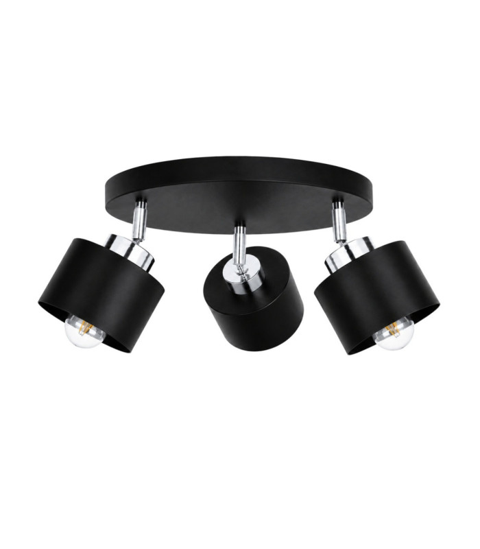 Simply Ceiling Spotlight Clusters Black Silver 3x E27-1