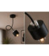 Simply Semi Flush Ceiling Light Black Silver 1x E27-3