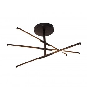 Semi Flush Ceiling, 36W LED, 3000K, 2850lm, Sand Black - 1
