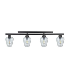 Flos Ceiling Spotlight Bar Black Transparent Glass Shade 4x E27-1