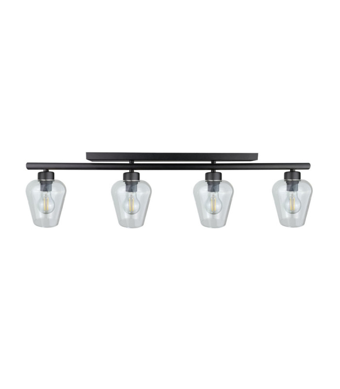 Flos Ceiling Spotlight Bar Black Transparent Glass Shade 4x E27-1