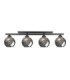 Minor Ceiling Spotlight Bar Black Smoky Glass Shade 4x E27-1