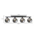 Minor Ceiling Spotlight Bar Black Smoky Glass Shade 4x E27-2
