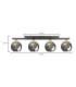 Minor Ceiling Spotlight Bar Black Gold Smoky Glass Shade 4x E27-2