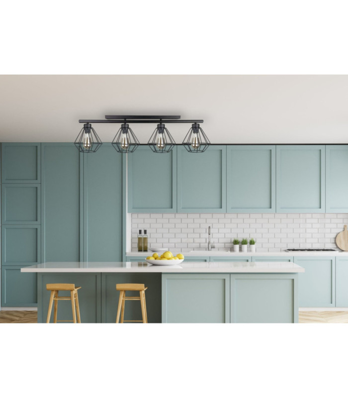 Febris Ceiling Spotlight Bar Black 4x E27-3