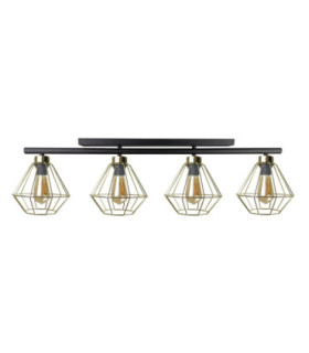 Febris Ceiling Spotlight Bar Black Gold 4x E27-1
