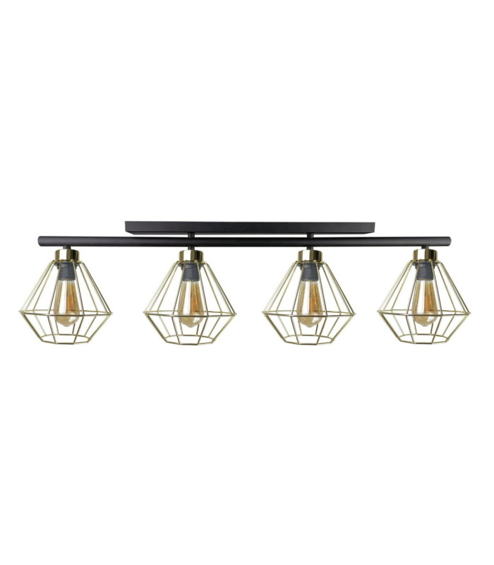 Febris Ceiling Spotlight Bar Black Gold 4x E27-1