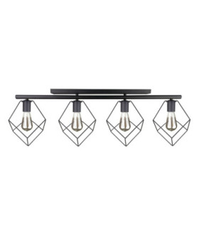 Arnica Ceiling Spotlight Bar Black 4x E27-1