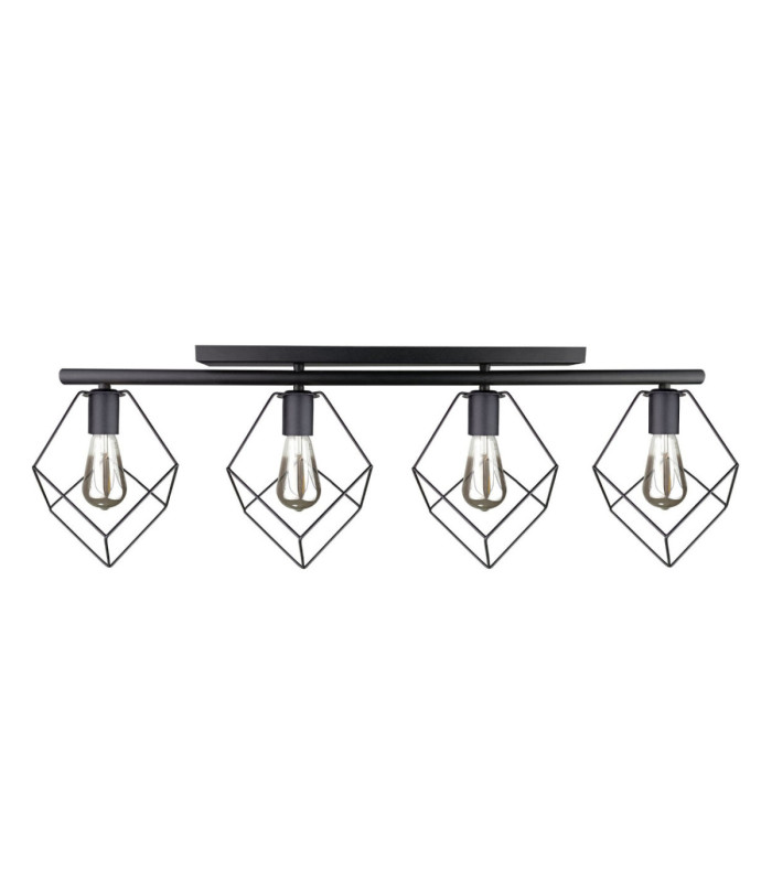 Arnica Ceiling Spotlight Bar Black 4x E27-1