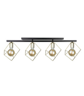 Arnica Ceiling Spotlight Bar Black Gold 4x E27-1