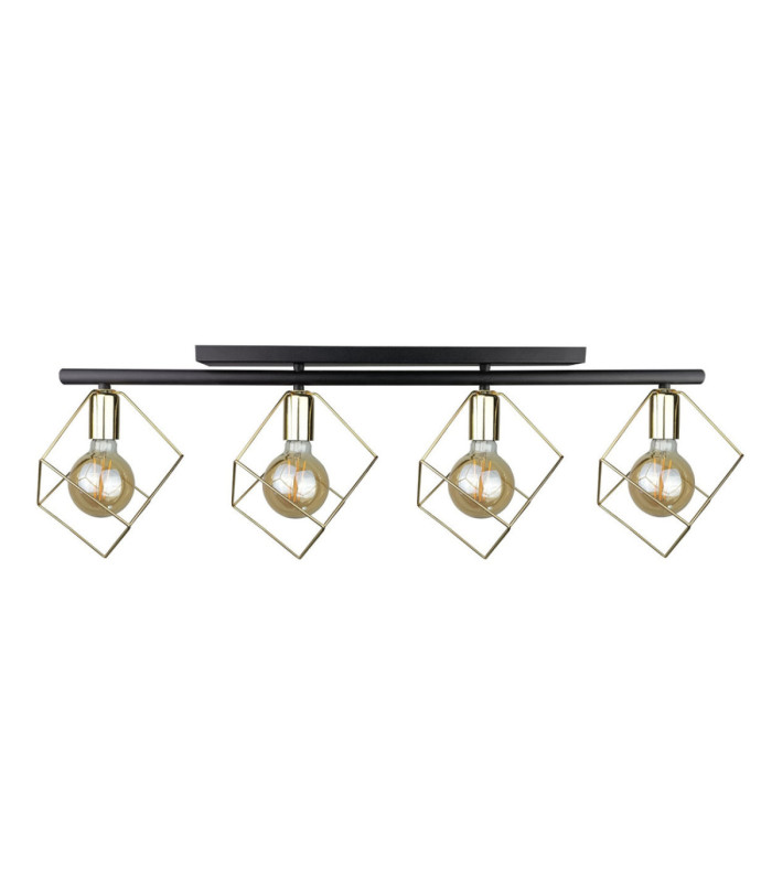 Arnica Ceiling Spotlight Bar Black Gold 4x E27-1