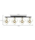 Arnica Ceiling Spotlight Bar Black Gold 4x E27-2