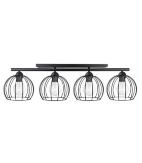 Bacca Ceiling Spotlight Bar Black 4x E27-1