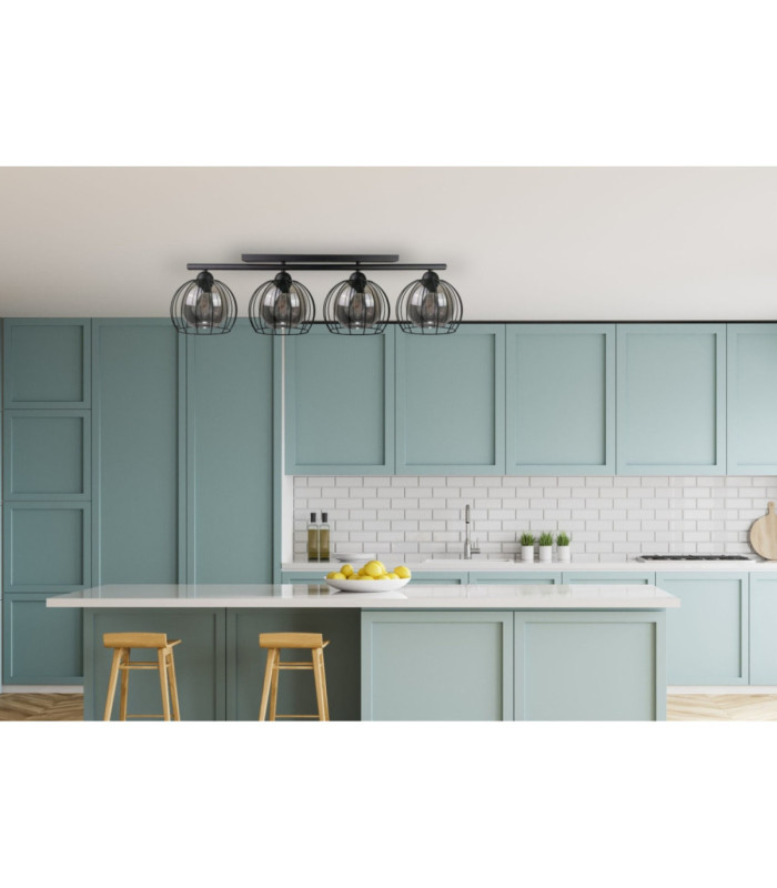 Stigma Ceiling Spotlight Bar Black 4x E27-3