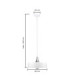 Eos Dome Pendant Ceiling Light White Silver 1x E27-2