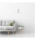 Eos Dome Pendant Ceiling Light White Silver 1x E27-3