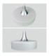 Eos Dome Pendant Ceiling Light White Silver 1x E27-5
