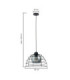 Idago Wire Frame Pendant Ceiling Light Black 1x E27-2