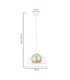 Idago Wire Frame Pendant Ceiling Light White 1x E27-2