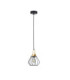 Selene Wire Frame Pendant Ceiling Light Black Gold 1x E27-1