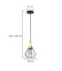 Selene Wire Frame Pendant Ceiling Light Black Gold 1x E27-2