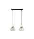 Selene Bar Pendant Ceiling Light Black Gold 2x E27-1