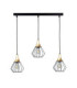 Selene Bar Pendant Ceiling Light Black Gold 3x E27-1