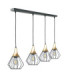 Selene Bar Pendant Ceiling Light Black Gold 4x E27-1