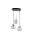 Selene Cluster Pendant Ceiling Light Black Gold 3x E27-1