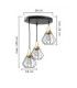 Selene Cluster Pendant Ceiling Light Black Gold 3x E27-2