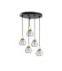 Selene Cluster Pendant Ceiling Light Black Gold 5x E27-1