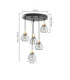 Selene Cluster Pendant Ceiling Light Black Gold 5x E27-2