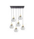 Selene Cluster Pendant Ceiling Light Black Gold 6x E27-1