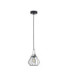 Selene Wire Frame Pendant Ceiling Light Black Silver 1x E27-1