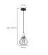 Selene Wire Frame Pendant Ceiling Light Black Silver 1x E27-2