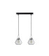 Selene Bar Pendant Ceiling Light Black Silver 2x E27-1