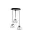 Selene Cluster Pendant Ceiling Light Black Silver 3x E27-1