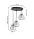 Selene Cluster Pendant Ceiling Light Black Silver 3x E27-2