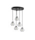 Selene Cluster Pendant Ceiling Light Black Silver 5x E27-1