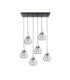 Selene Cluster Pendant Ceiling Light Black Silver 6x E27-1