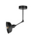 Hermes Semi Flush Ceiling Light Black 1x E27-1