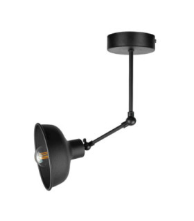 Hermes Semi Flush Ceiling Light Black 1x E27-1