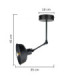 Hermes Semi Flush Ceiling Light Black 1x E27-3
