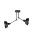 Hermes Semi Flush Ceiling Light Black 2x E27-1