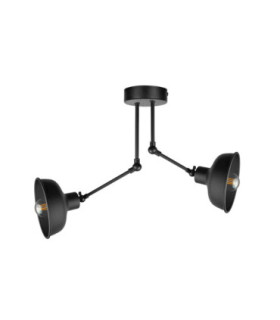 Hermes Semi Flush Ceiling Light Black 2x E27-1