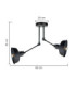 Hermes Semi Flush Ceiling Light Black 2x E27-3
