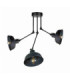 Hermes Semi Flush Ceiling Light Black 3x E27-1