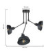 Hermes Semi Flush Ceiling Light Black 3x E27-3